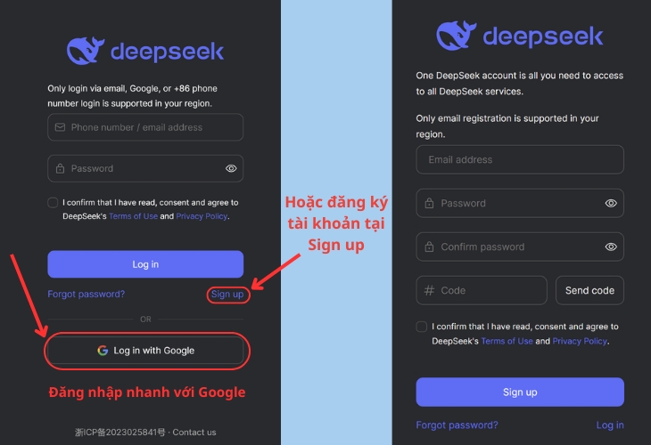 Cách đăng ký và tạo tài khoản DeepSeek đầy đủ