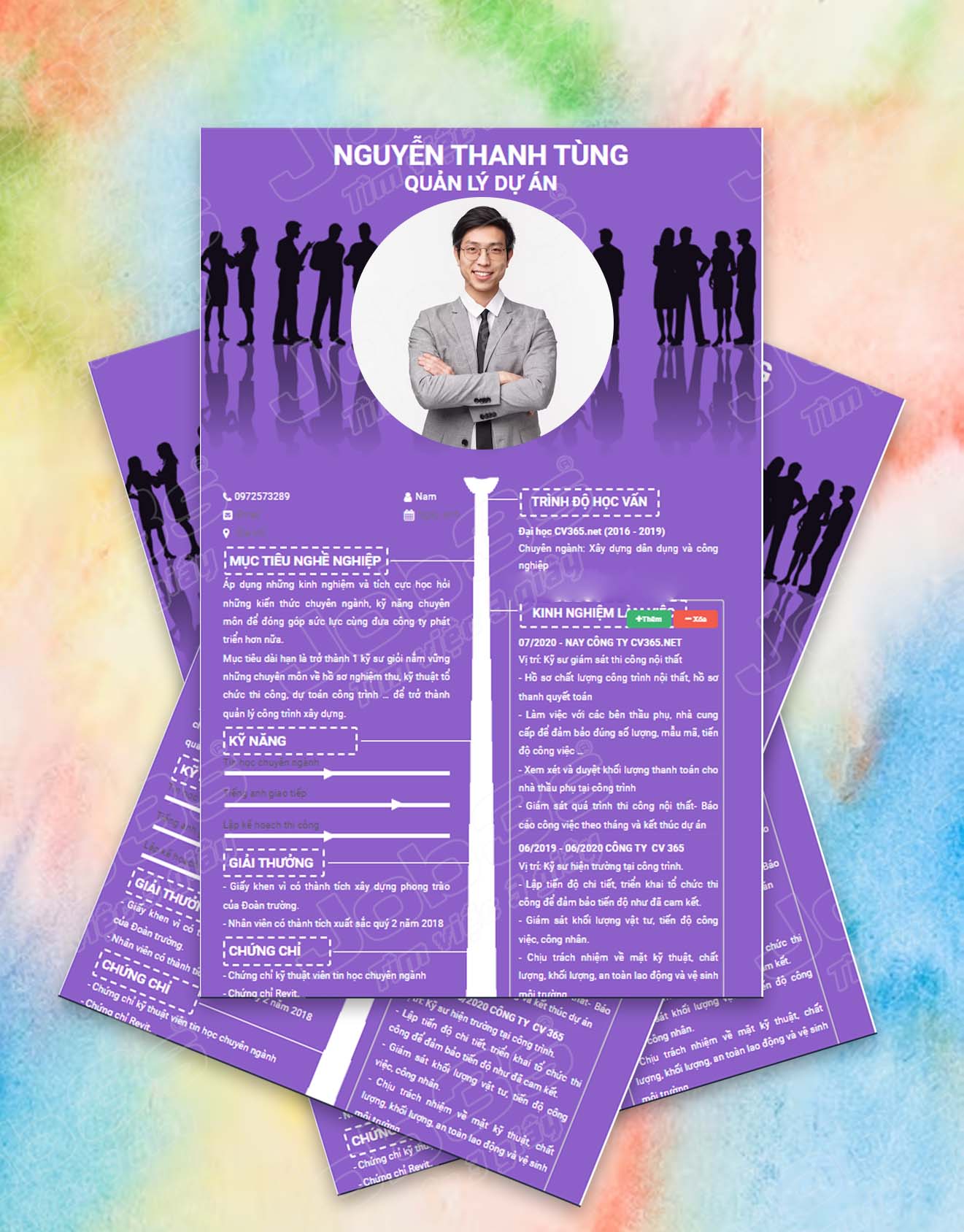 mẫu cv xin việc quản lý sản xuất