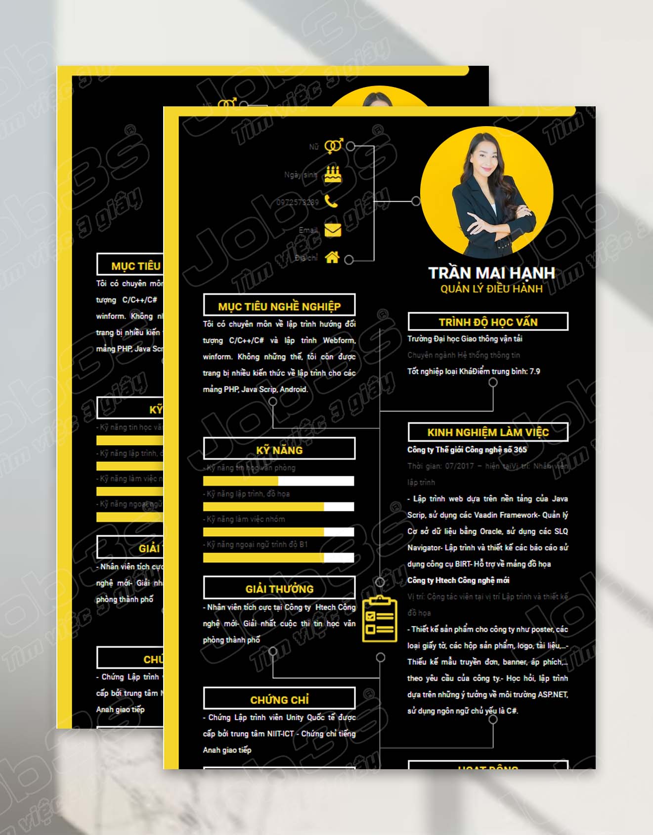 cách viết cv quản lý sản xuất