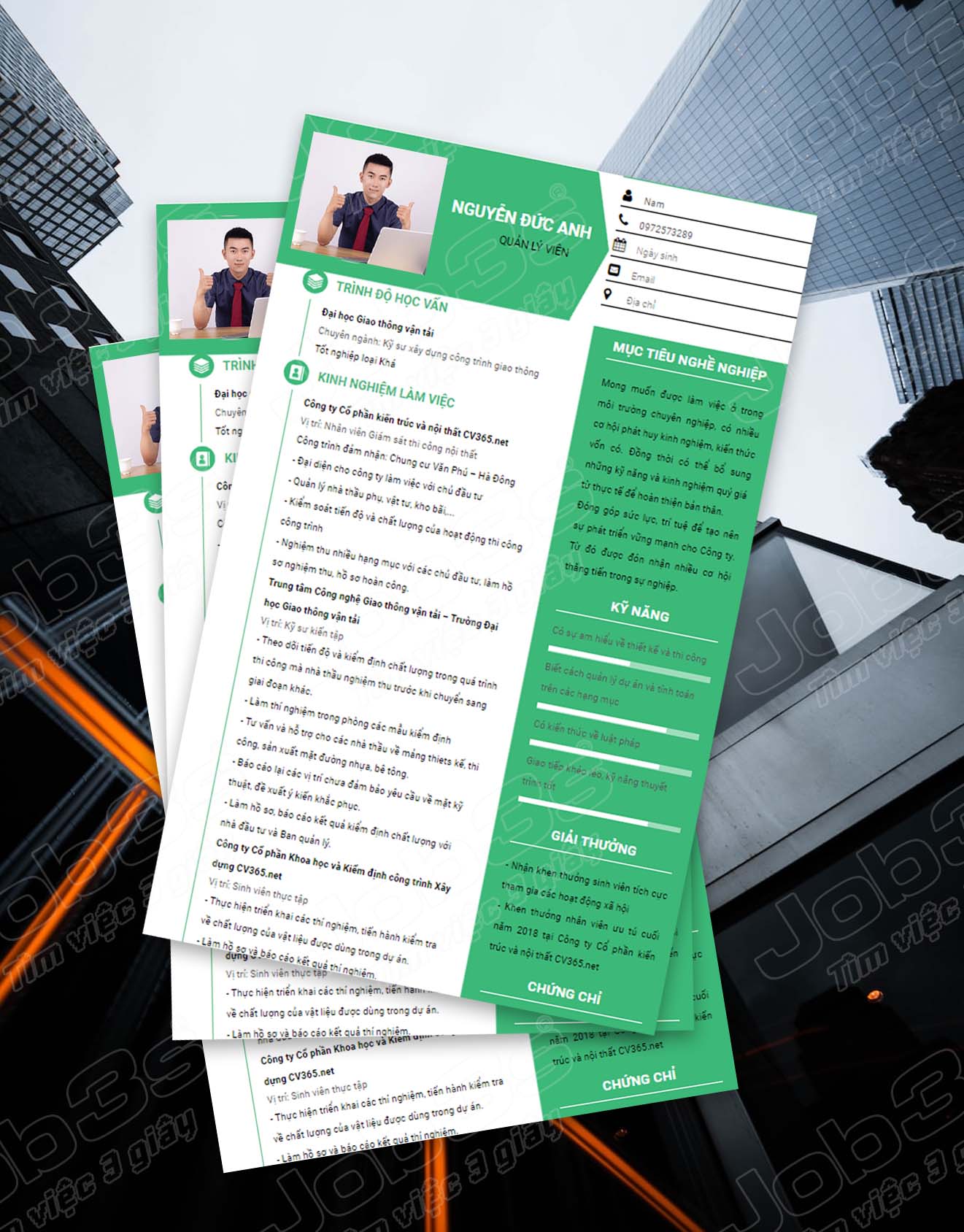 cv xin việc quản lý sản xuất