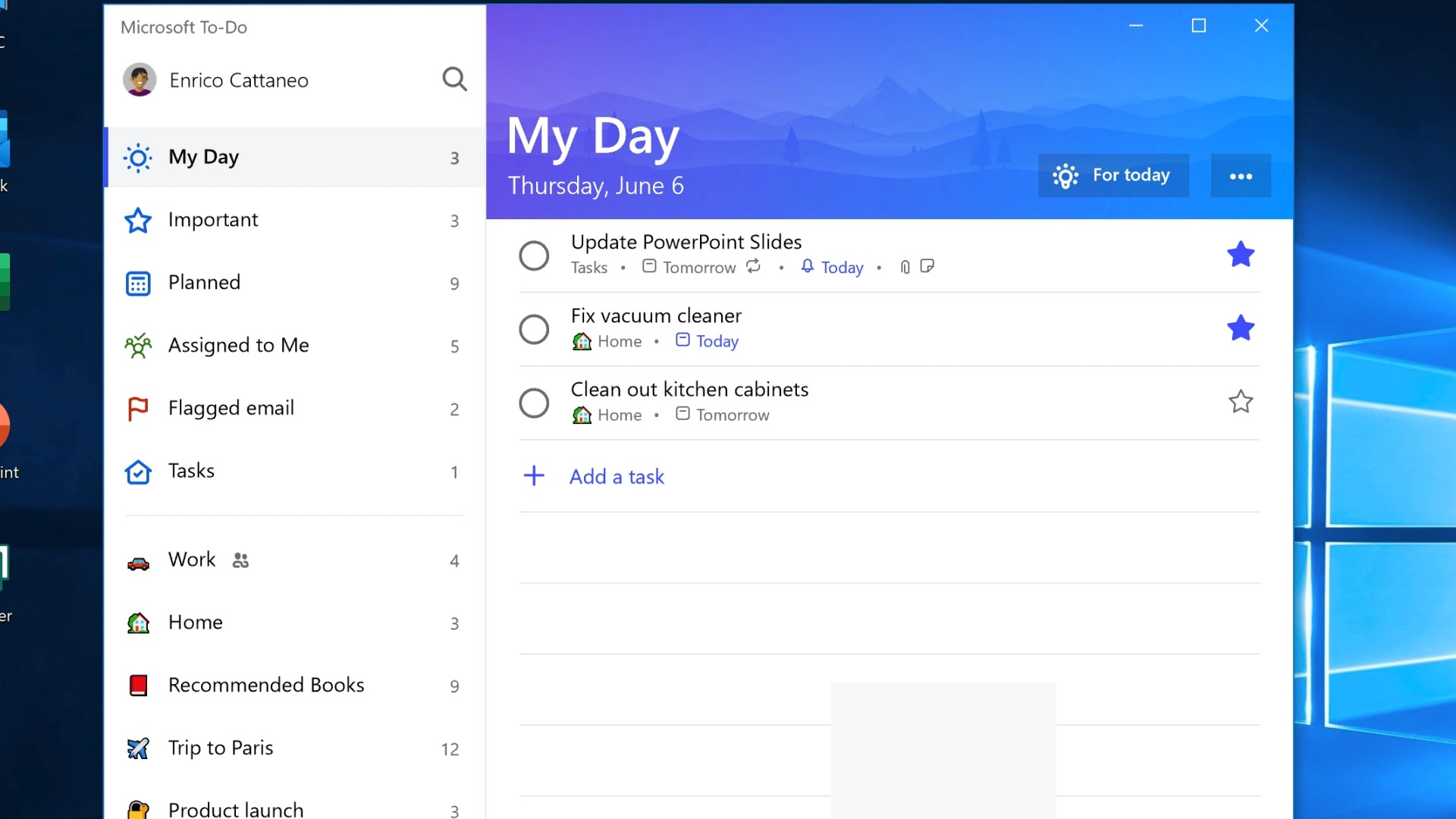 Lập mẫu kế hoạch trên Microsoft To-do