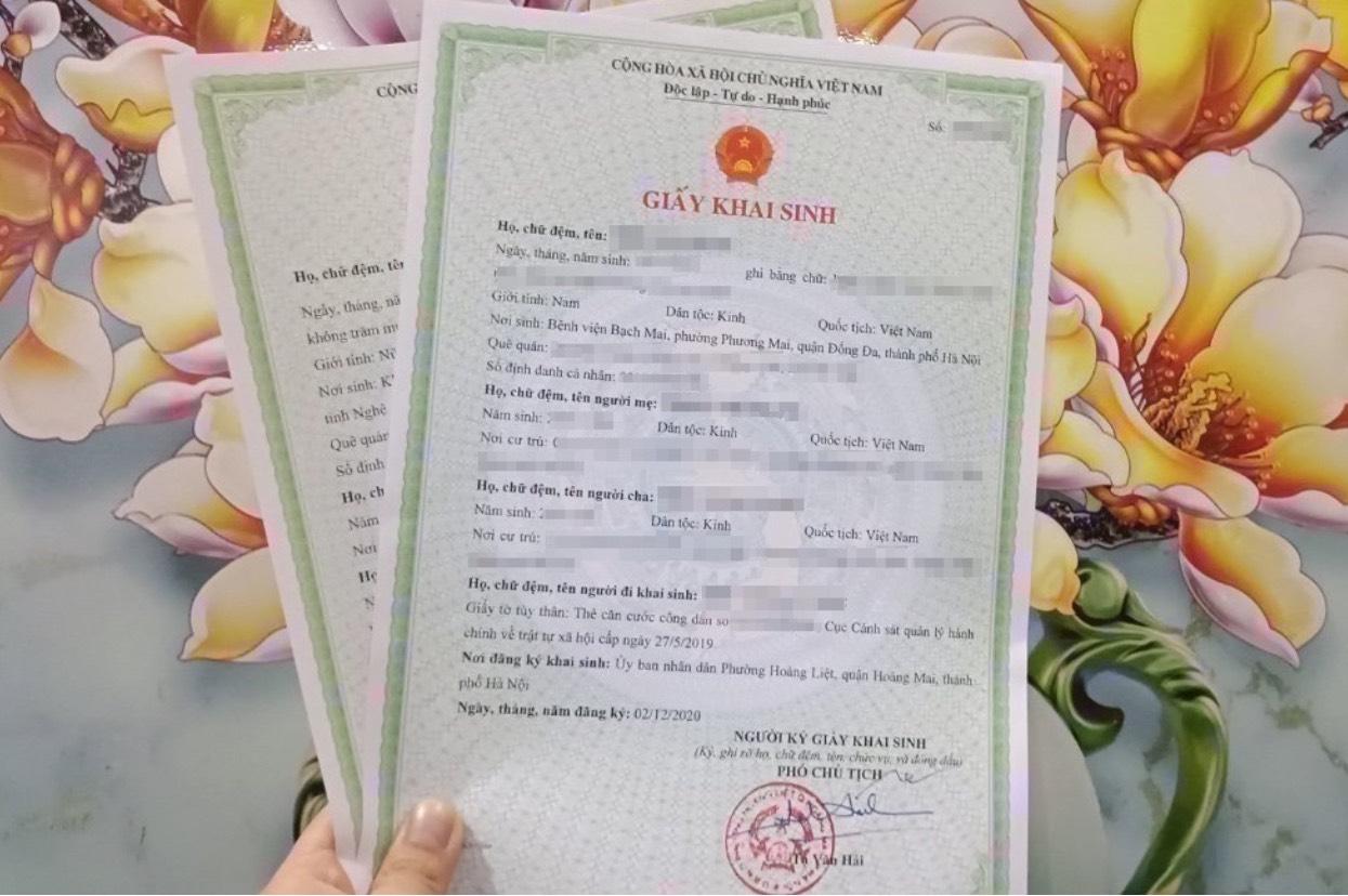 Cha mẹ sẽ nhận được giấy khai sinh trong vòng 3-5 ngày làm việc